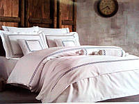 Комплект постельного белья Tivolyo Home CATENA NAKISLI двуспальный - евро, синий