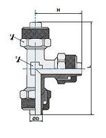 Фітинг-трійник OMFB з конічною різьбою, тип "T"