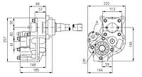 Коробка отбора мощности FHER Volvo задняя, 4 отверстия, 1:2