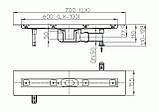 HL50F.0/70 Душовий лоток для лінійного відведення води із сифоном DN50, з матеріалом для монтажу (Австрія), фото 2
