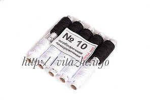 Нитка швейна №10 чорна і біла