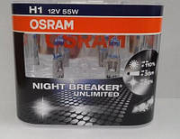 К-кт 2шт галогенная автолампа Osram H1 Night Breaker Unlimited Duobox +110% (64150 NBU HCB DUO BOX)