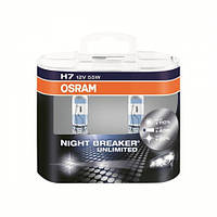 К-кт 2шт галогенная автолампа Osram H7 Night Breaker Unlimited Duobox +110% (64210 NBU HCB DUO BOX)