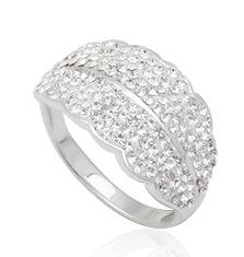 Кільце TN624. Срібло 925. Swarovski crystals, розмір 18