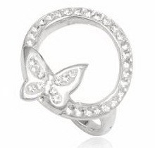 Срібне кільце TN944 з кристалами Swarovski розмір 17, фото 1