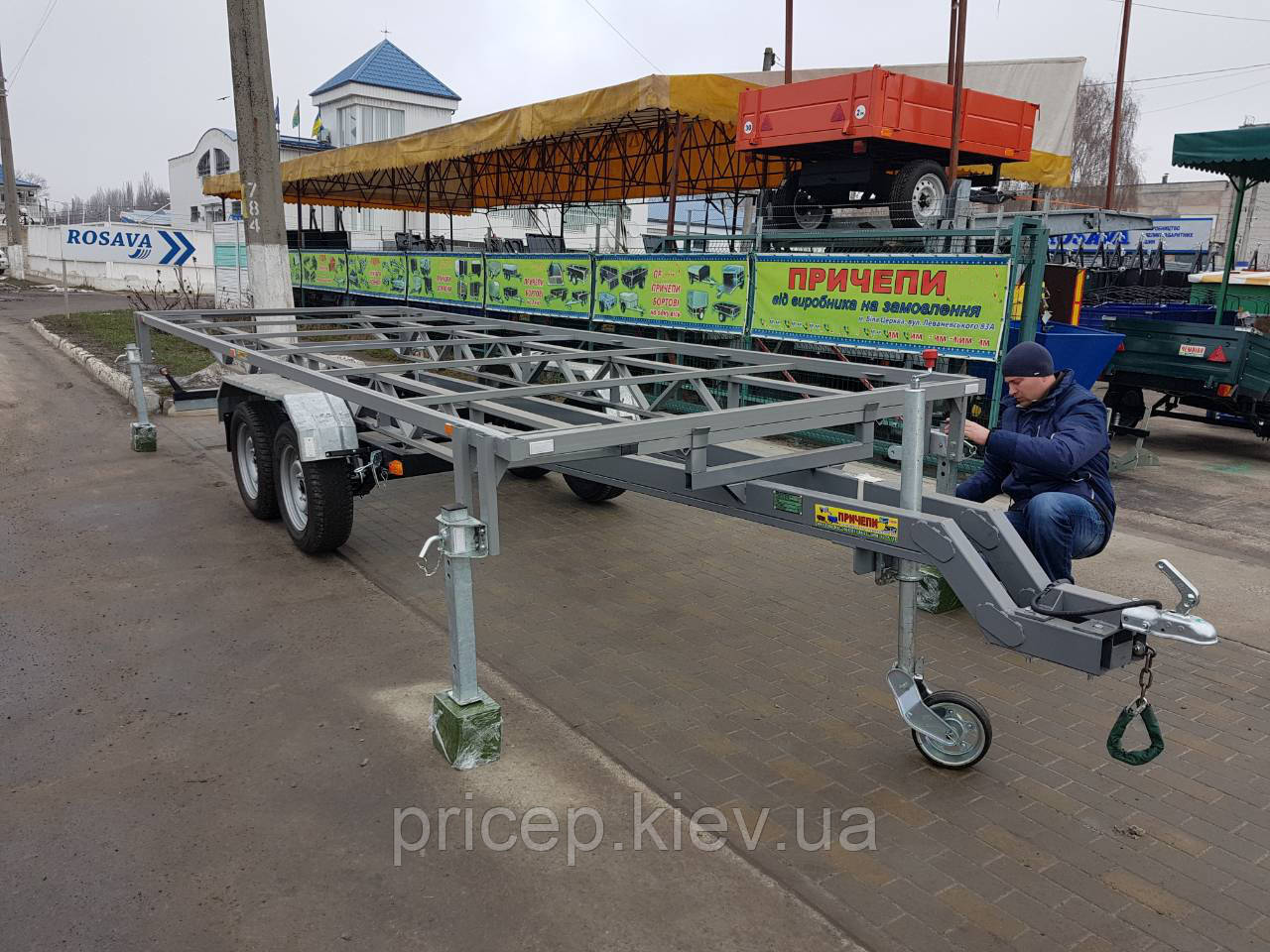 Причіп 6 м х 2 м для перевезення пасеки, листового металу, металевого профілю, бруса.