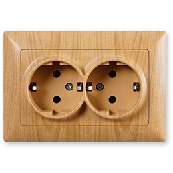 Gunsan Visage Клен Розетка подвійна із заземленням