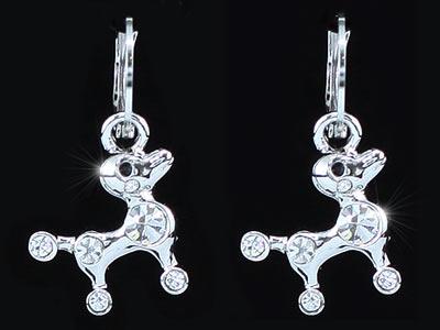 Сережки Puppy Dog Earrings use Swarovski Crystal SE372, фото 1