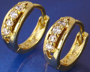 Сережки Gold Filled з цирконами (GF20), фото 1