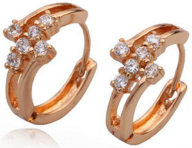 Сережки Gold Filled з цирконами (GF28), фото 1