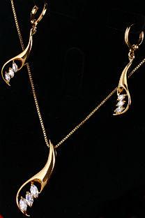 Набір позолота елегантний з цирконами (GF240), фото 1