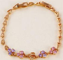 Позолота Браслет різнокольорові циркони (GF316)