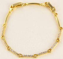 Браслет позолочений з цирконами (GF343)