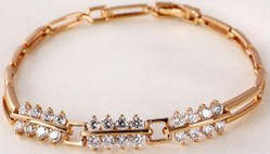 Браслет позолочений з цирконами (GF358)
