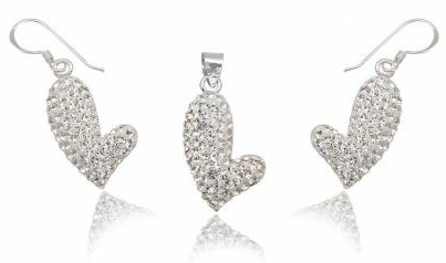 Набір кулон сережки TN495. Срібло 925. Swarovski Crystals, фото 1