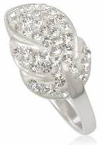 Кільце TN683. Срібло 925. Swarovski crystals, розмір 17,18