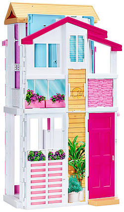 Міський будинок мрії Барбі Малібу 3-поверховий з ліфтом Barbie Pink Passport 3-Story Townhouse, фото 2