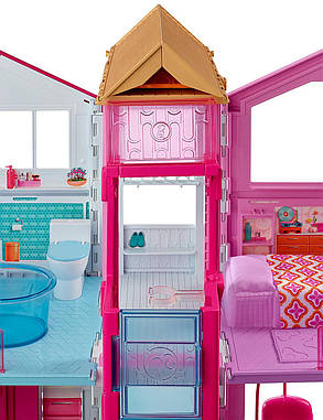 Міський будинок мрії Барбі Малібу 3-поверховий з ліфтом Barbie Pink Passport 3-Story Townhouse, фото 2