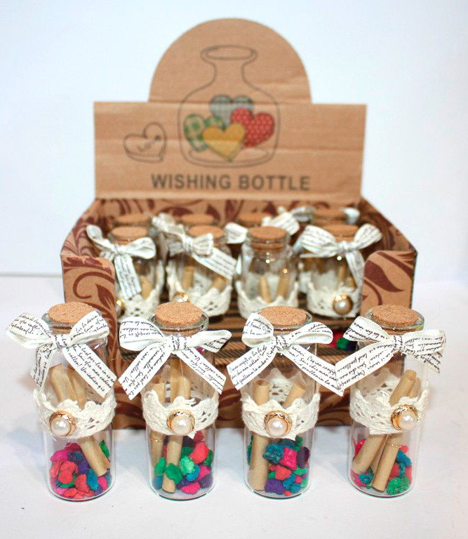 Пляшечка побажань 12 шт Wishing bottle «Послання в пляшці»