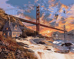 Картина за номерами Захід сонця над Сан-Франциско (VP825) Турбо 40 х 50 см
