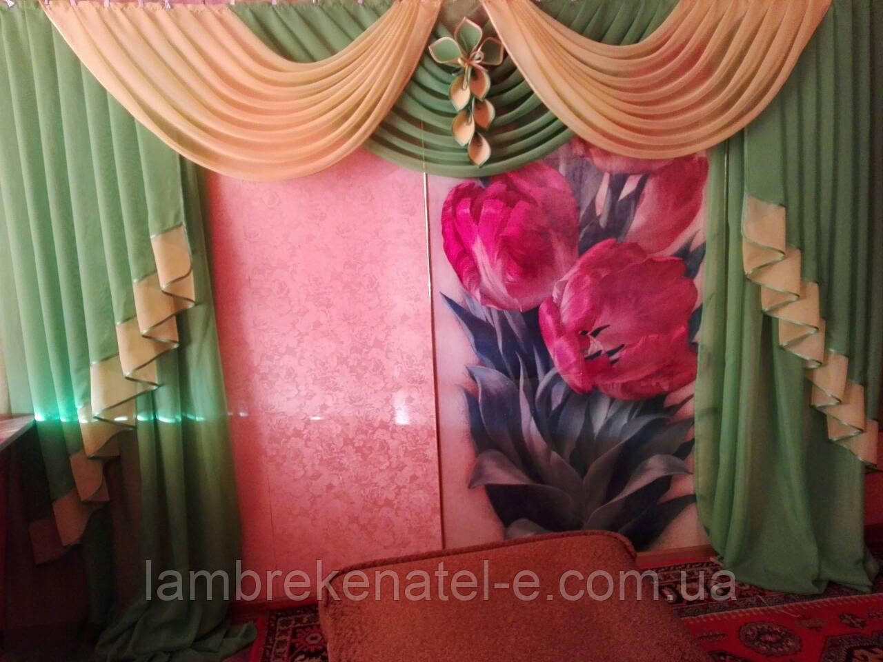 Ламбрекен штори в зал, фото 1