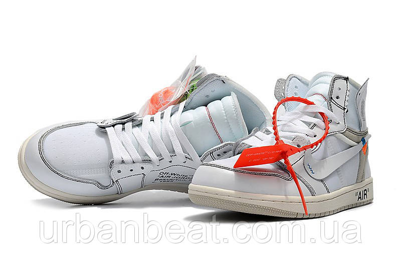 Женские кроссовки Off-White x Air Jordan 1 Retro - фото 3 - id-p649903892