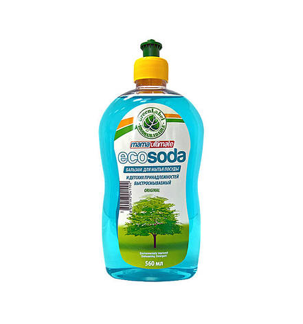 Бальзам для миття посуду, овочів і фруктів MamaUltimate ECOSODA 560ml, фото 1