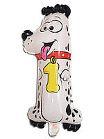 Качество! Шар ко Дню Рождения из фольги Фольгированный шар Цифра "1", Собачка, высота 50 см