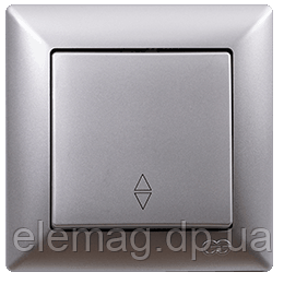 Вимикач прохідний срібло Gunsan Visage