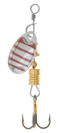 Блешня Wizard вертушка Perch 3 -5g Silver Red Stripe
