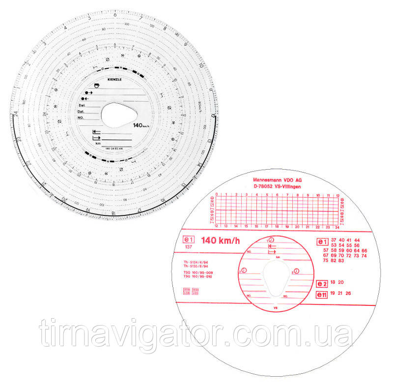 Тахокарта 140 км/г EEC Kienzle