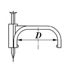Скоба (кліпса) кабельна плоска D-16 mm, фото 2