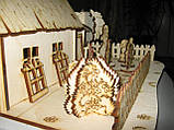 Дерев'яний 3D конструктор-розмальовка Білосніжка та 7 гномів і фарби у подарунок, фото 4