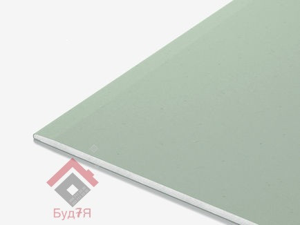 KNAUF Плита ГК вологостійка 12,5мм*2,5м*1,2м, фото 1