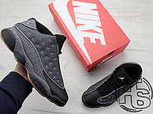Чоловічі кросівки Air Jordan 13 XIII Low Retro Quai 54 Black/Dark Grey/White/Chrome 810551-050, фото 3