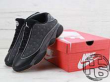 Чоловічі кросівки Air Jordan 13 XIII Low Retro Quai 54 Black/Dark Grey/White/Chrome 810551-050, фото 4