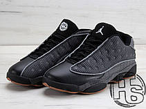 Чоловічі кросівки Air Jordan 13 XIII Low Retro Quai 54 Black/Dark Grey/White/Chrome 810551-050, фото 5