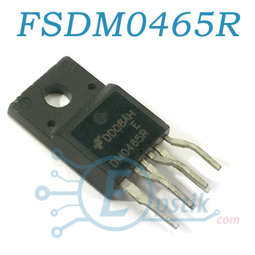 FSDM0465R, ШІМ контролер, 650 В 2.5 А 48 Вт, TO220F-6L