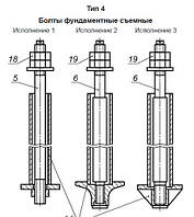 Болти фундаментні знімні ГОСТ 24379.1-80 тип 4