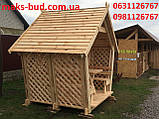 Альтанка дерев'яна 2-х секційна, фото 5