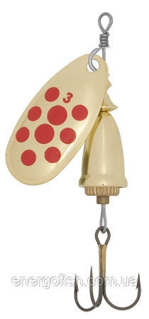 Блешня Wizard вертушка Vibrax 2 -6g Gold Red Spot, фото 1