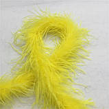 Боя з страусового пір'я. 2метри. Жовтий., фото 2