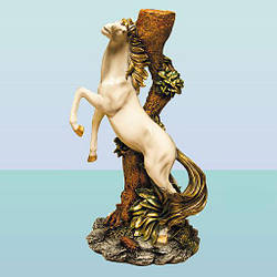 Декоративний фонтан статуя Кінь з насадкою розсіювачем для садового ставка