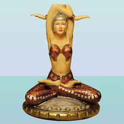 Декоративний фонтан статуя Амазонка з насадкою розсіювачем для садового ставка