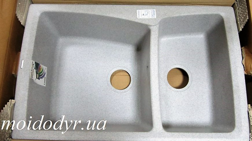 Мийка кухонна гранітна Plados Onda 20 (99-Pearl Grey), фото 1