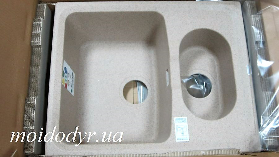 Мийка кухонна гранітна Plados Harmony LV/1 615x500 (Rosa) biege pietra 92