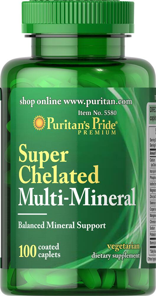 Комплекс Мульти-мінералів, Super Chelated Multi-Mineral, Puritan's Pride, 100 таблеток