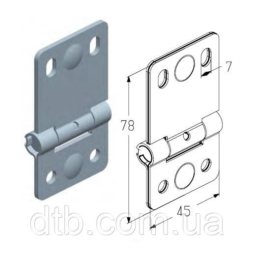 Петля нержавіюча для воріт з хвірткою WH013 Alutech - фото 6 - id-p650435232