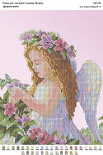 Схема для вышивания бисером "Девочка-ангел".