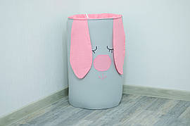 Кошик для іграшок м'яка їх бавовни «Рожевий зайчик»